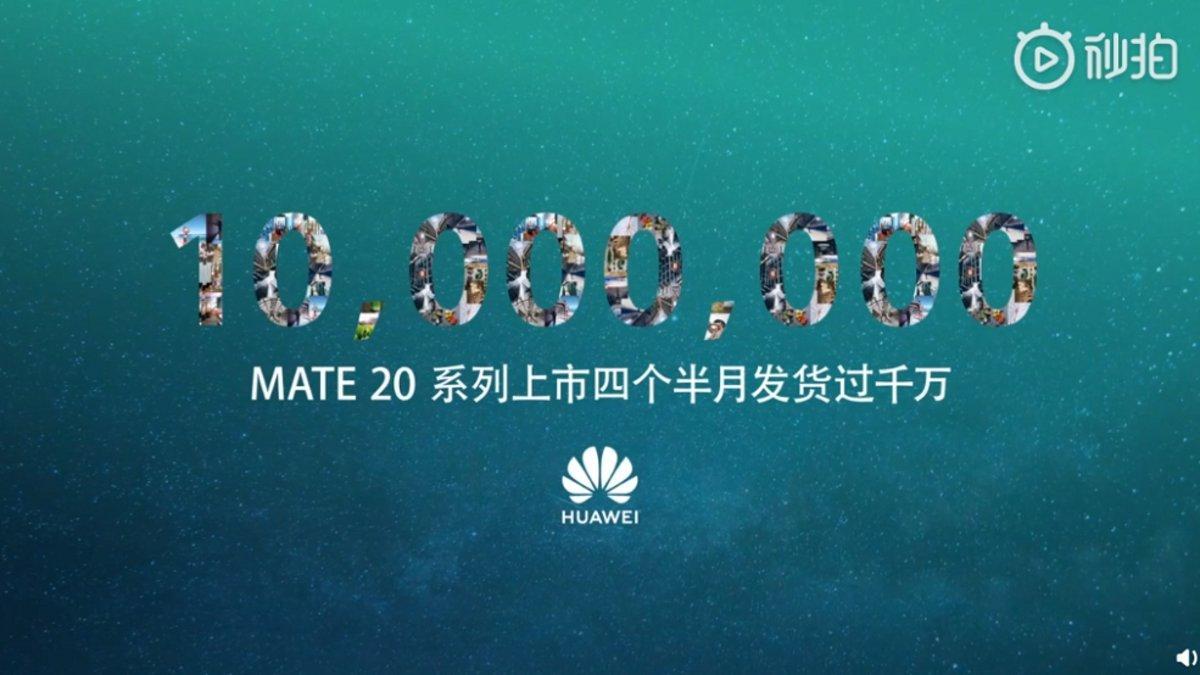 La serie Mate 20 de Huawei alcanza un nuevo hito