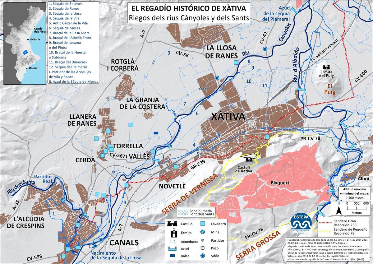 El regadío histórico de Xàtiva.