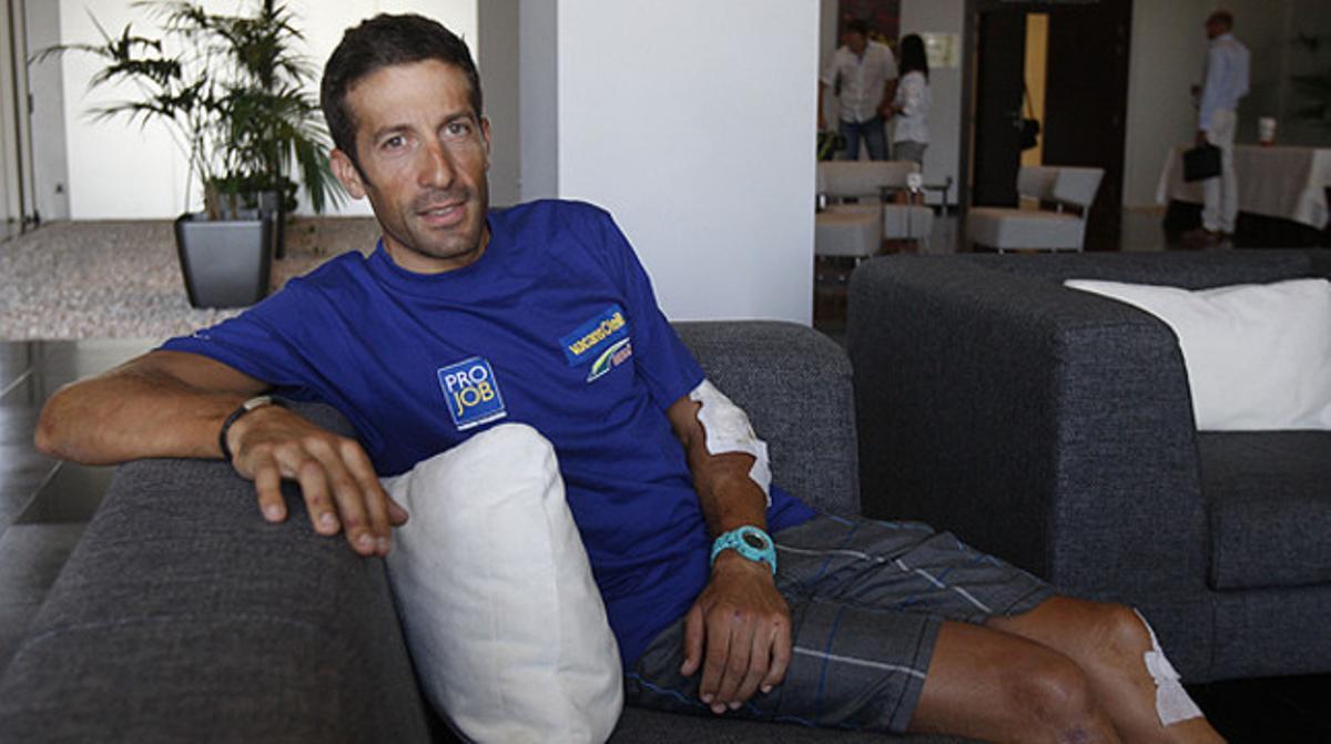 Juan Antonio Flecha, durant un descans de la Vuelta a Espanya 2013. Juan Antonio Flecha, durant un descans de la Vuelta a Espanya 2013.