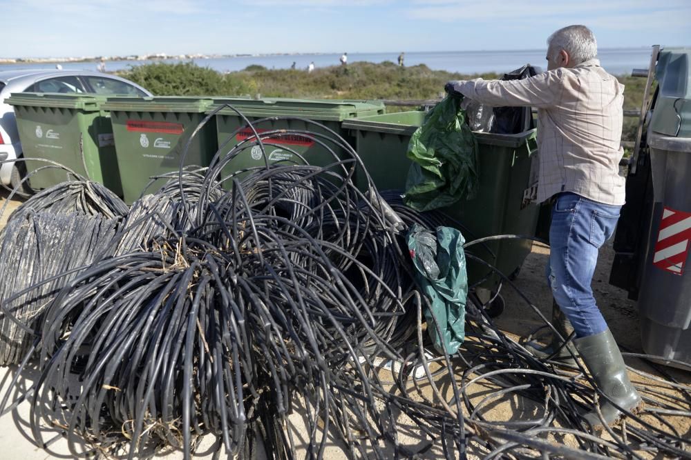 Recogida de plásticos en el Mar Menor