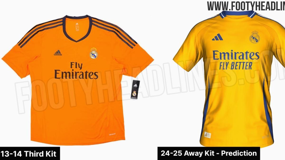 La comparativa entre la tercera camiseta del Real Madrid en la campaña 2013-14 y la previsión para la 2024/25