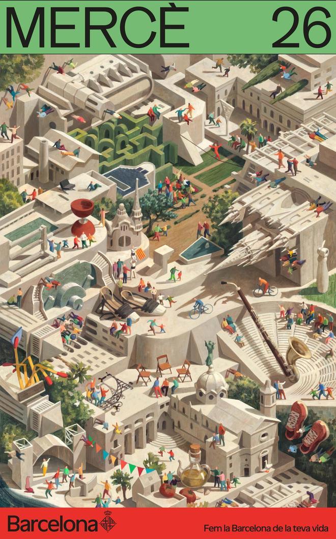 Imposible visitarlo en agosto: la odisea para ver el nuevo mural gigante de La Mercè 2026 de Barcelona