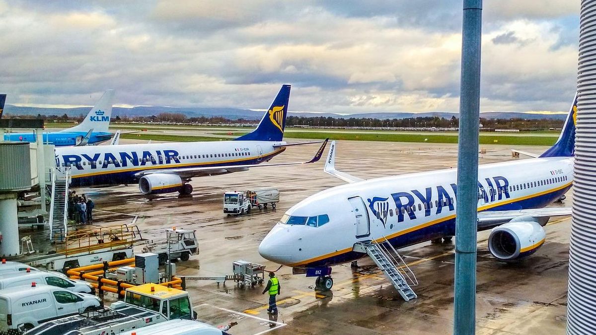 Varios aviones de Ryanair en una imagen de archivo