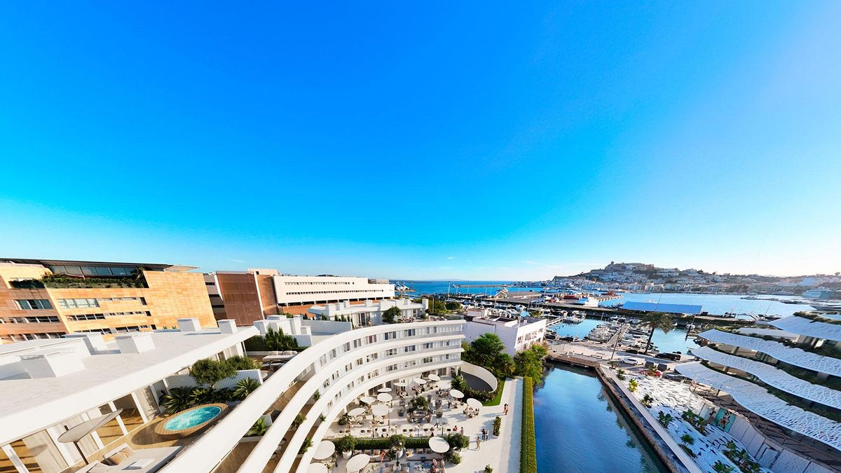 Vista de las viviendas de Salt Bae en Ibiza.