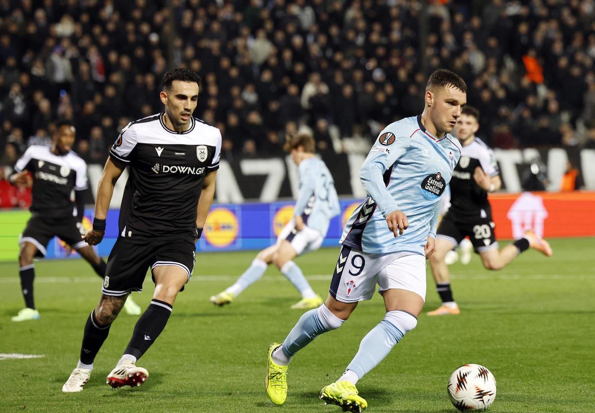Jutglá, durante una jugada en el Toumba.
