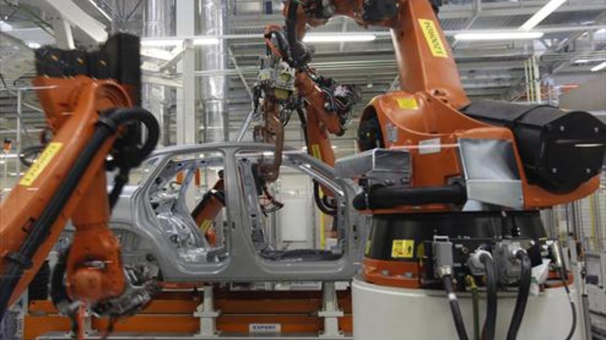 Planta de producción robotizada del Audi Q3 en la factoria de Seat en Martorell.