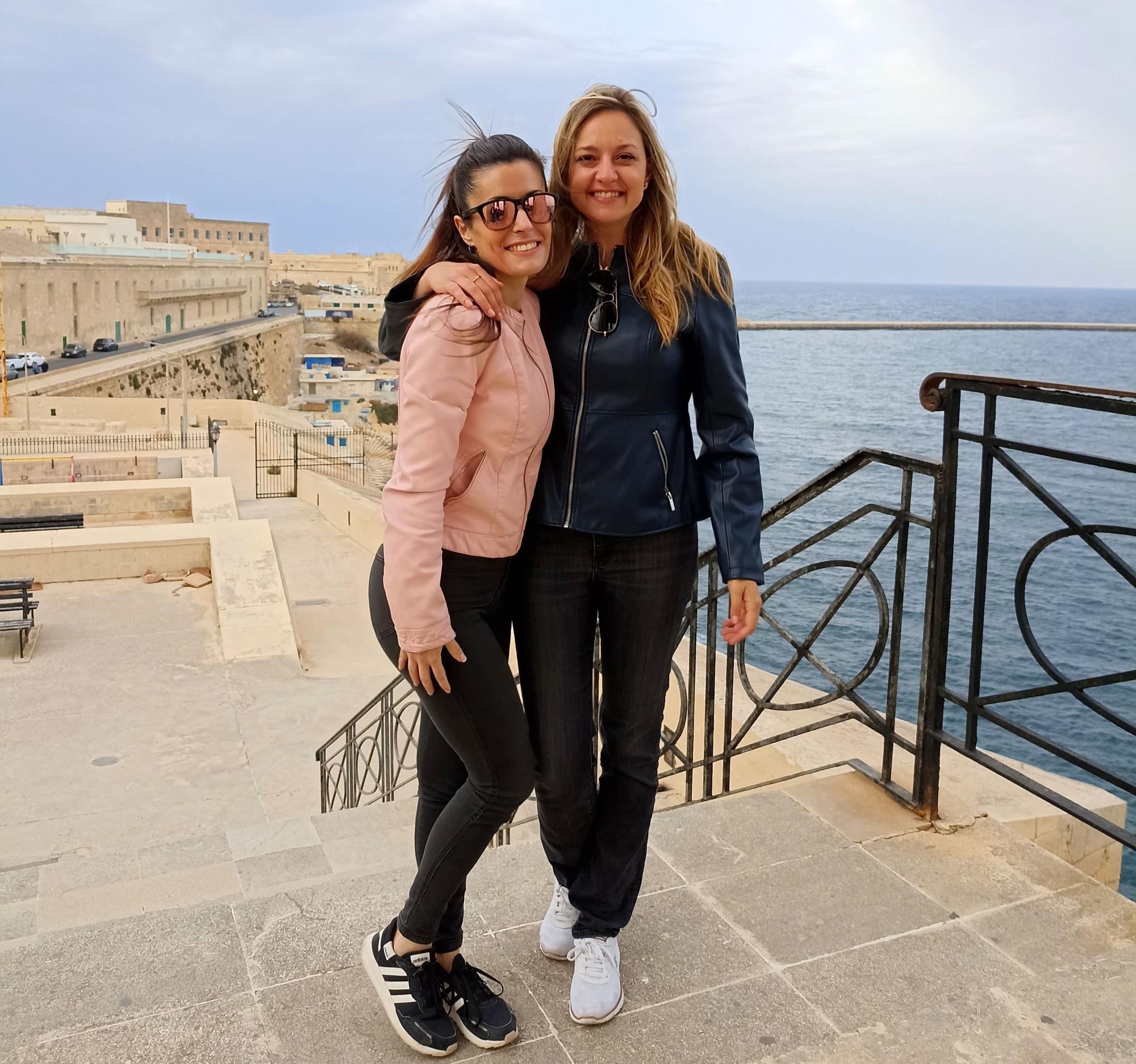 Las profesoras del IES La Vaguada, durante su estancia en Malta.