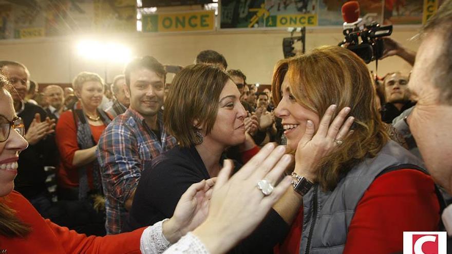 El PSOE de Córdoba con Susana Díaz en Madrid.
