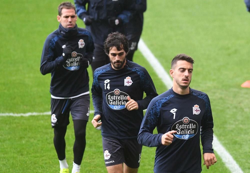 Entrenamiento en Riazor antes de Mendizorroza