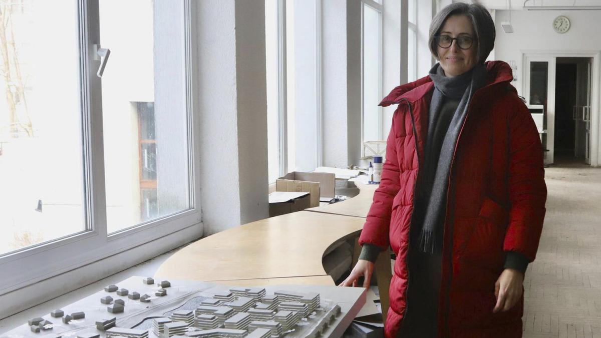 Irina Matsevko, directora de l’Escola d’Arquitectura de Khàrkiv, ressituada a Lviv, a l’oest d’Ucraïna.  | RICARDO MIR DE FRANCIA