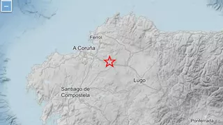 Aranga, epicentro de un terremoto de magnitud 2,8 en la escala Richter