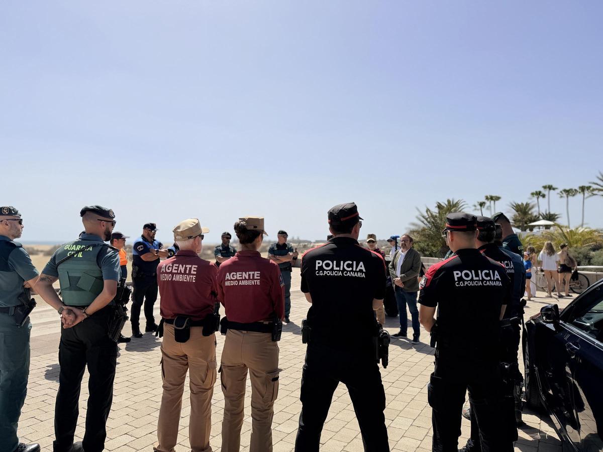 Operativo de vigilancia en las Dunas de Maspalomas