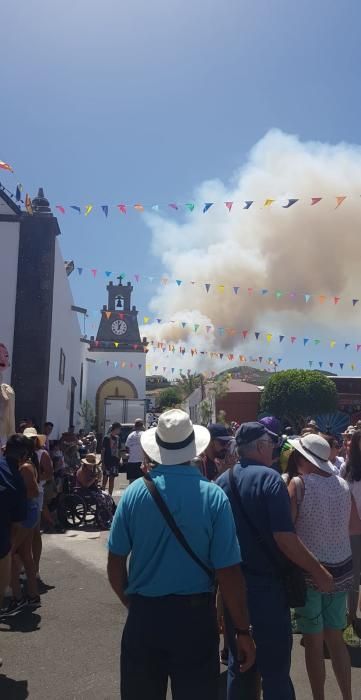 El incendio de la cumbre de Gran Canaria, visible desde otros municipios