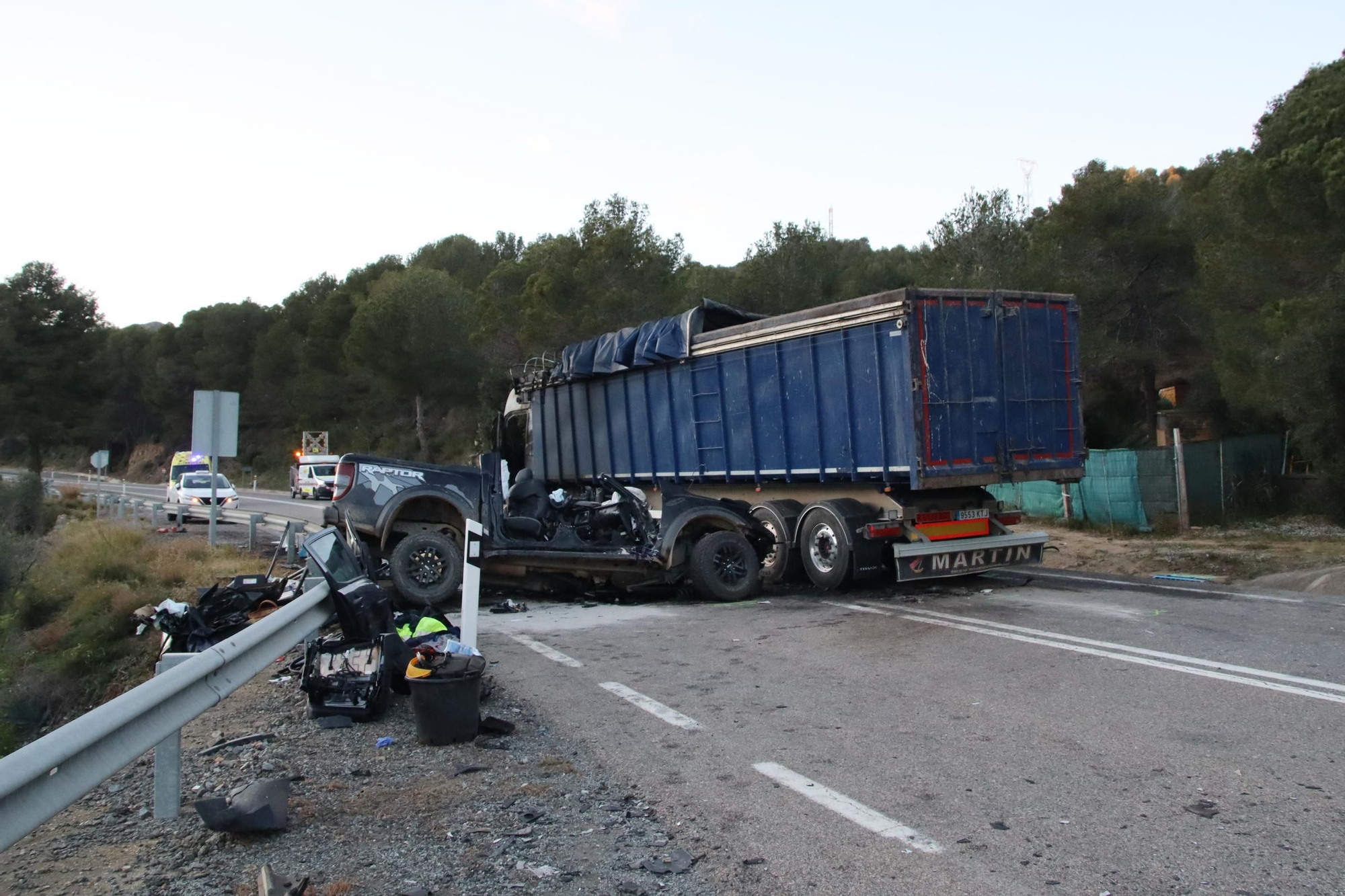Les fotos de l'accident mortal a Riudecols