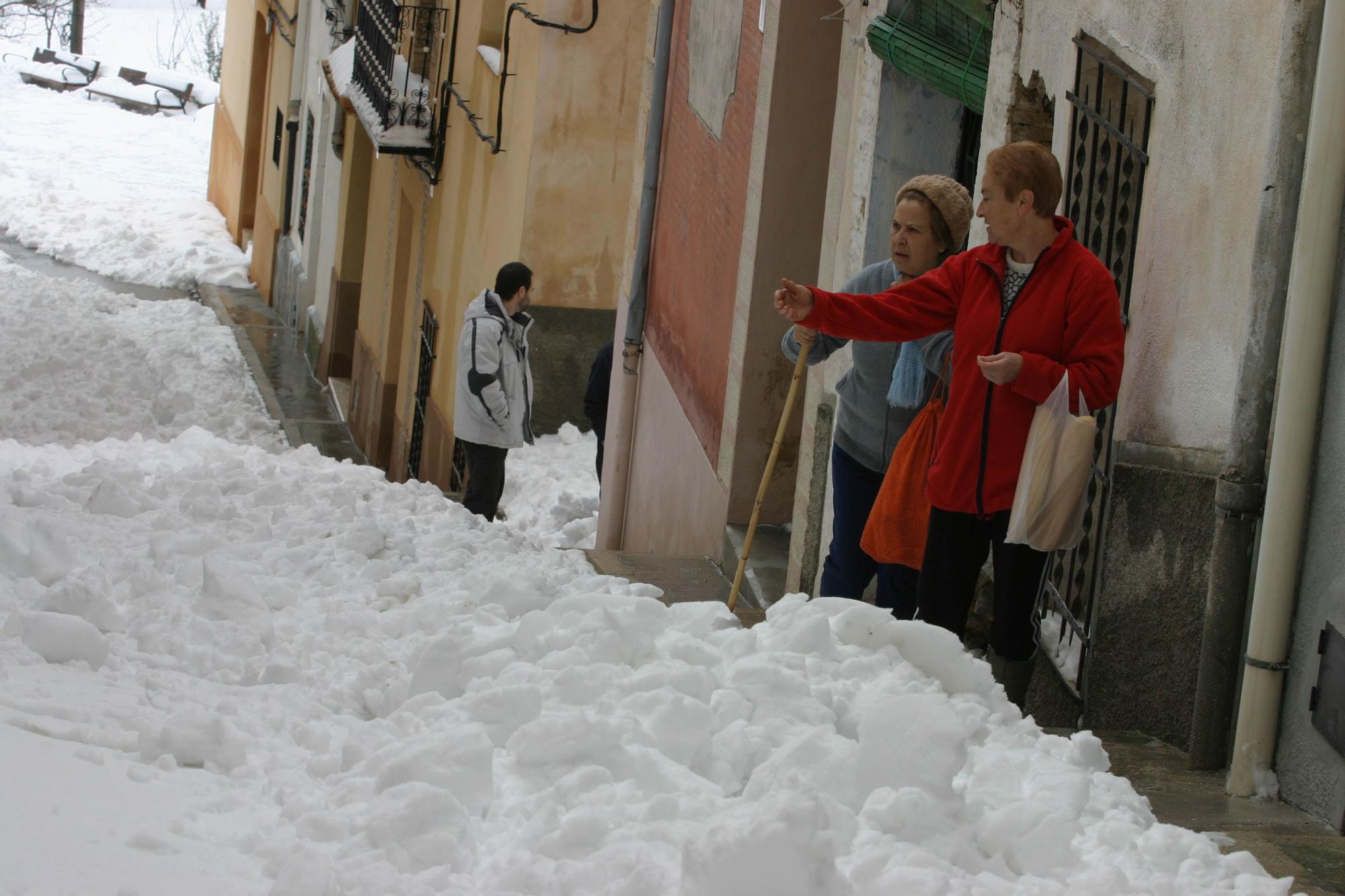 La gran nevada de marzo de 2005 en el interior de la provincia de Alicante