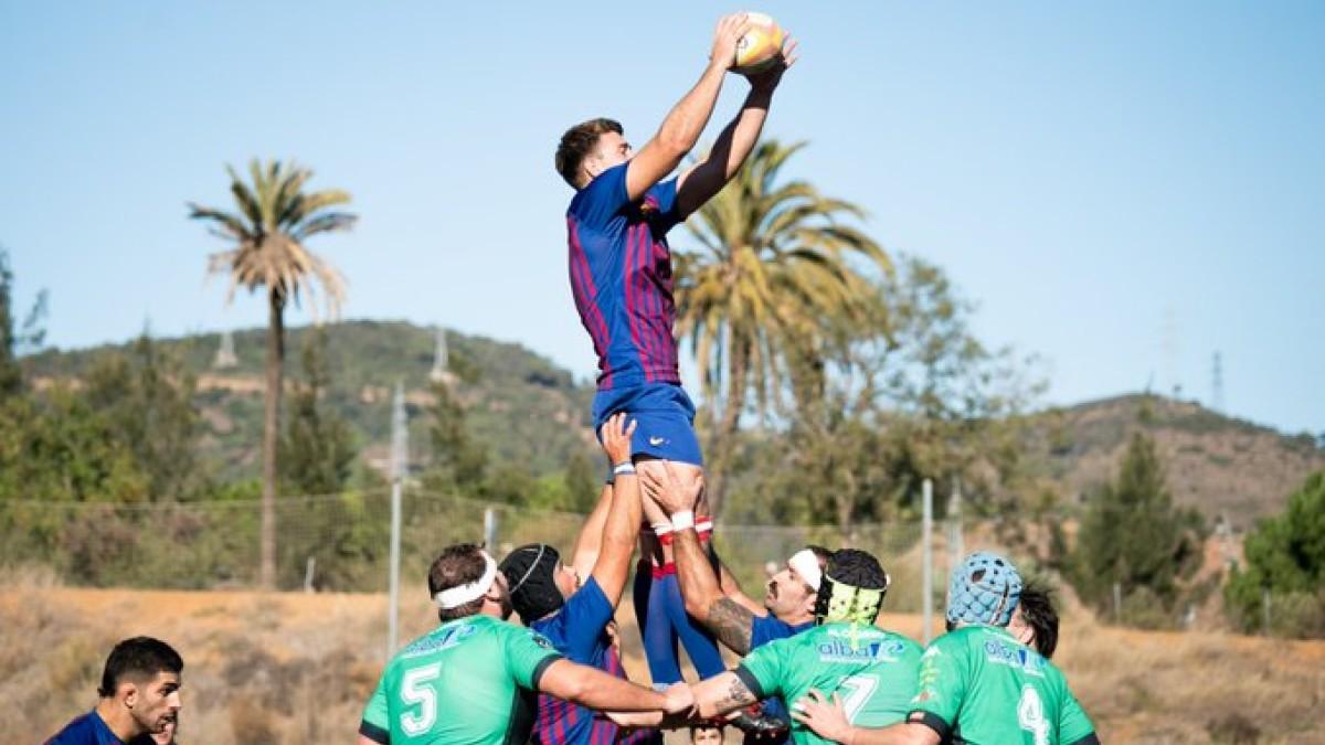 Un partido del Barça de rugby en La Teixonera