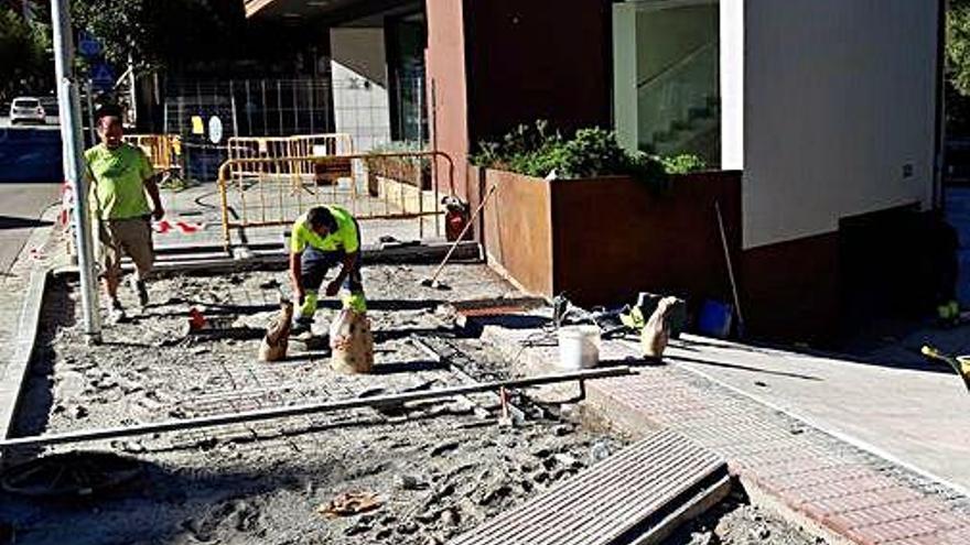 Obres del carril bici del pont del Ferro fetes durant el 2019