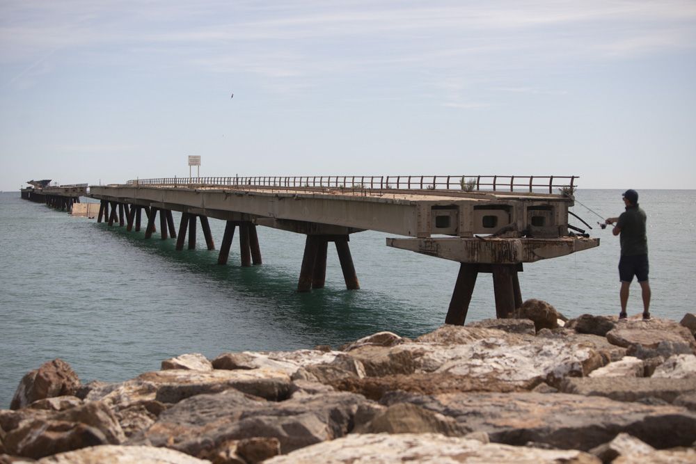 Nuevo derrumbe en el Pantalán del Port de Sagunt.