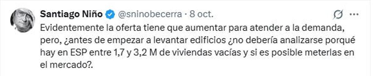 Publicación de Santiago Niño Becerra.