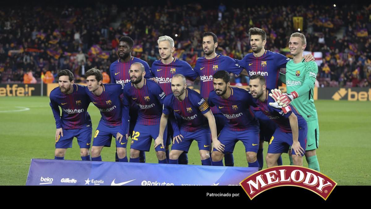 El once del Baçra que inició el partido de Copa ante el Valencia