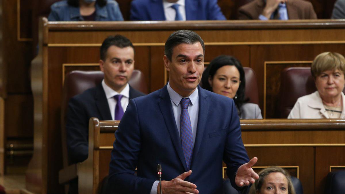 El president del govern espanyol, Pedro Sánchez, aquest dimecres al Congrés