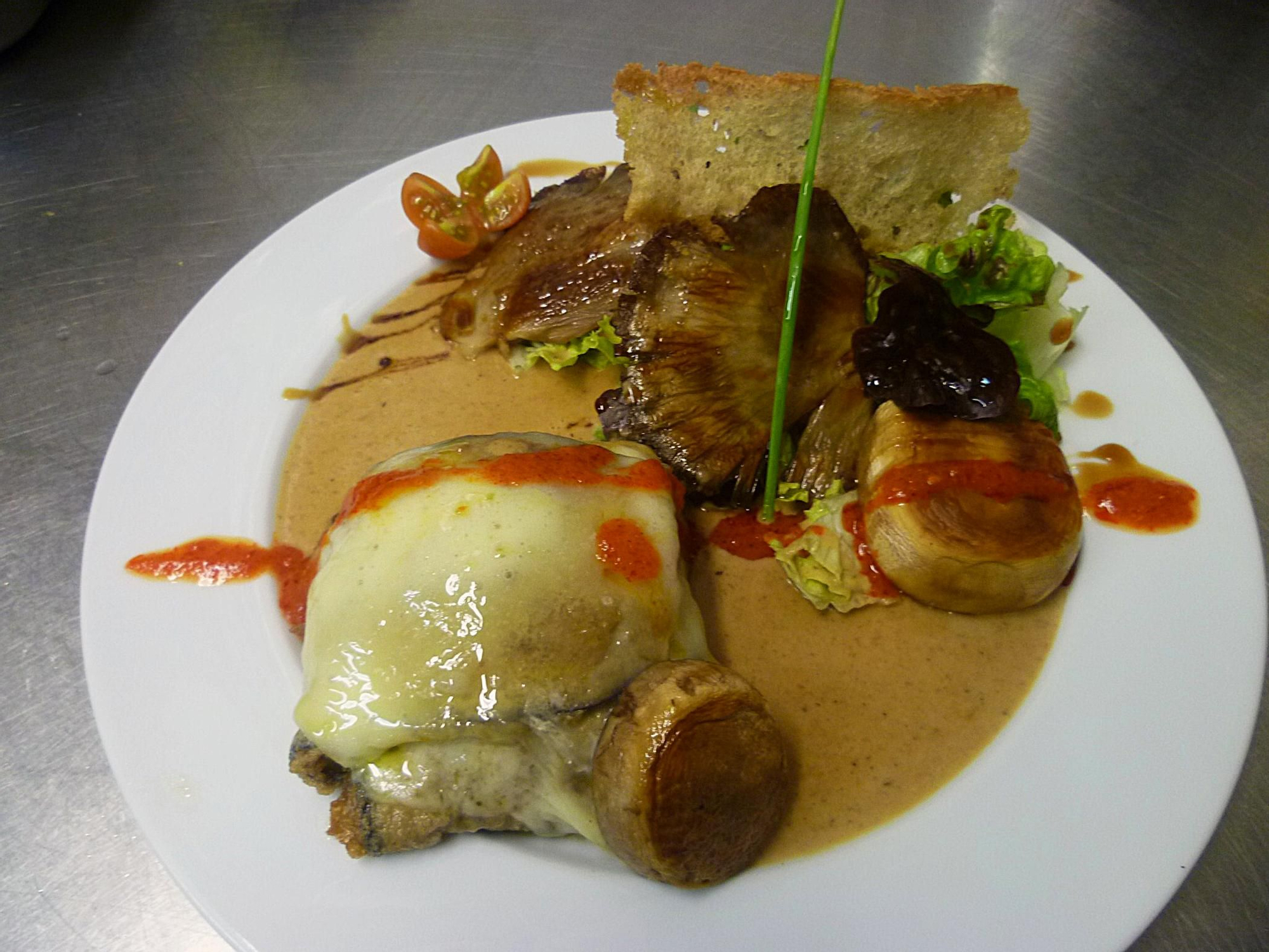 Ravioli de corvina y berenjena