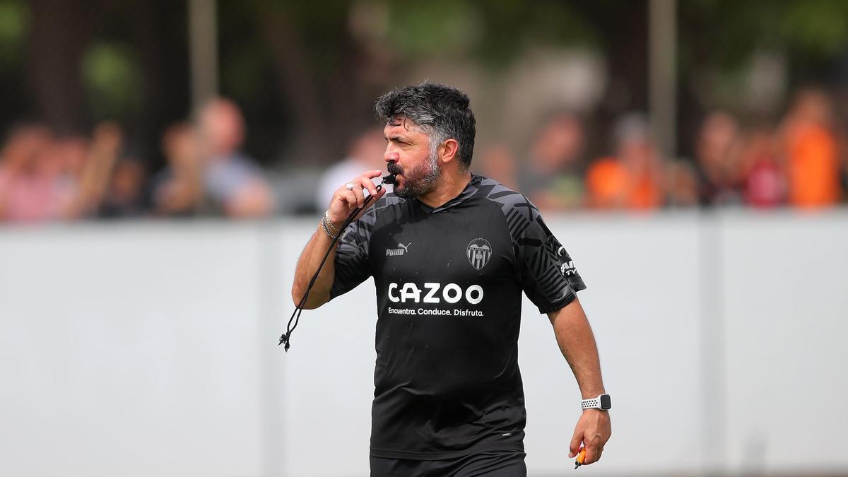 Gennaro Gattuso durante una sesión en Paterna