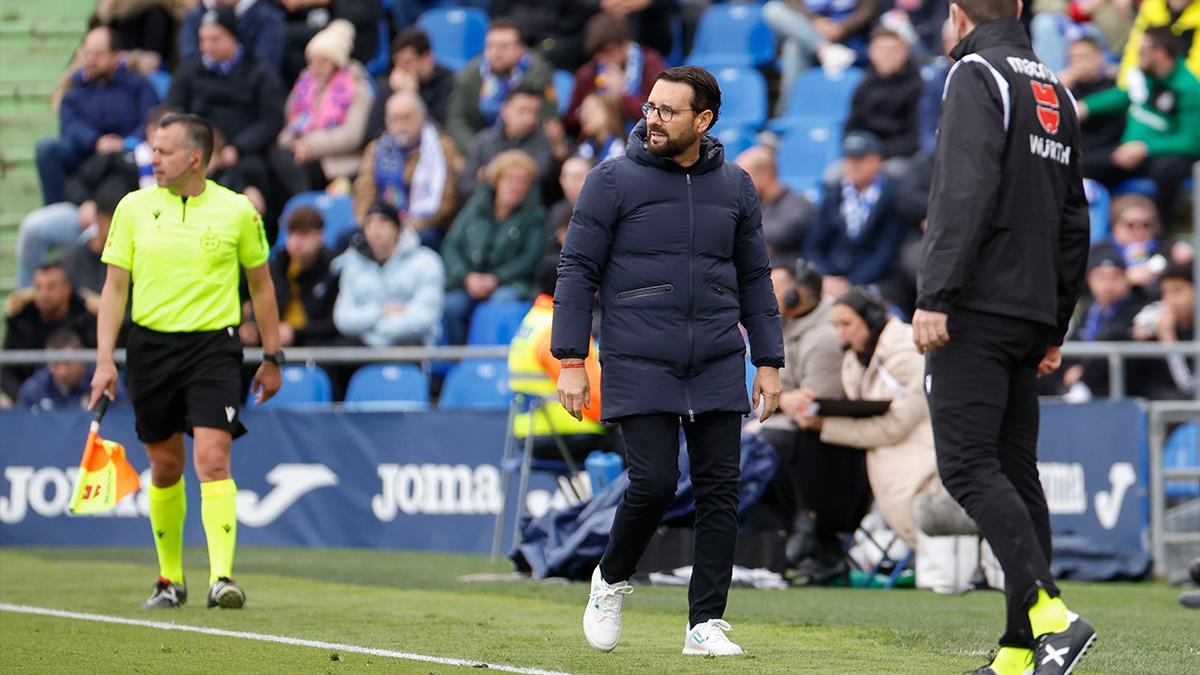 Bordalás, durante el encuentro ante el Sevilla