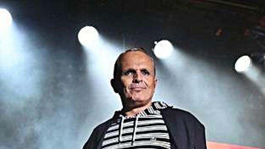 Miguel Bosé, durante un concierto en María Pita, en 2017.