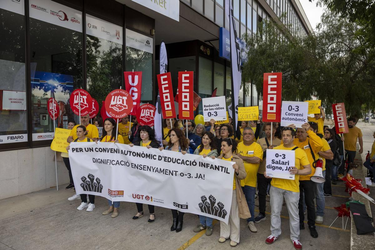 Segunda protesta de la comunidad educativa de 0 a 3 años en Baleares