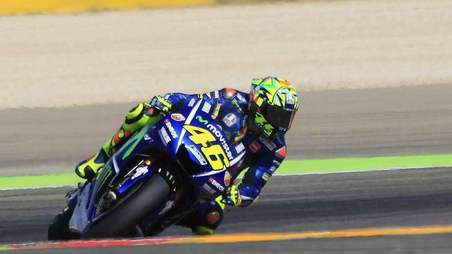 Valentino Rossi, durante la clasificación. // Antonio García