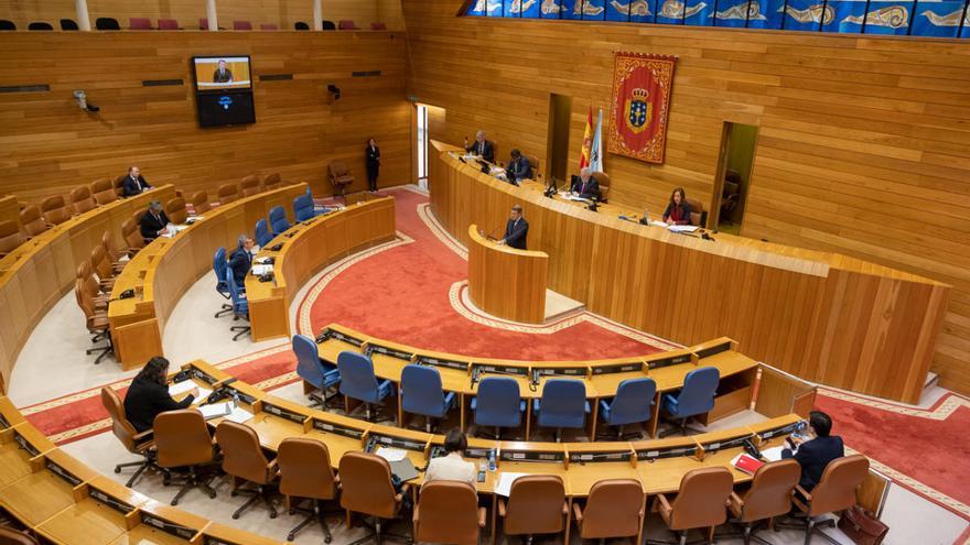 Imagen del hemiciclo del Parlamento de Galicia. / Xoán Álvarez
