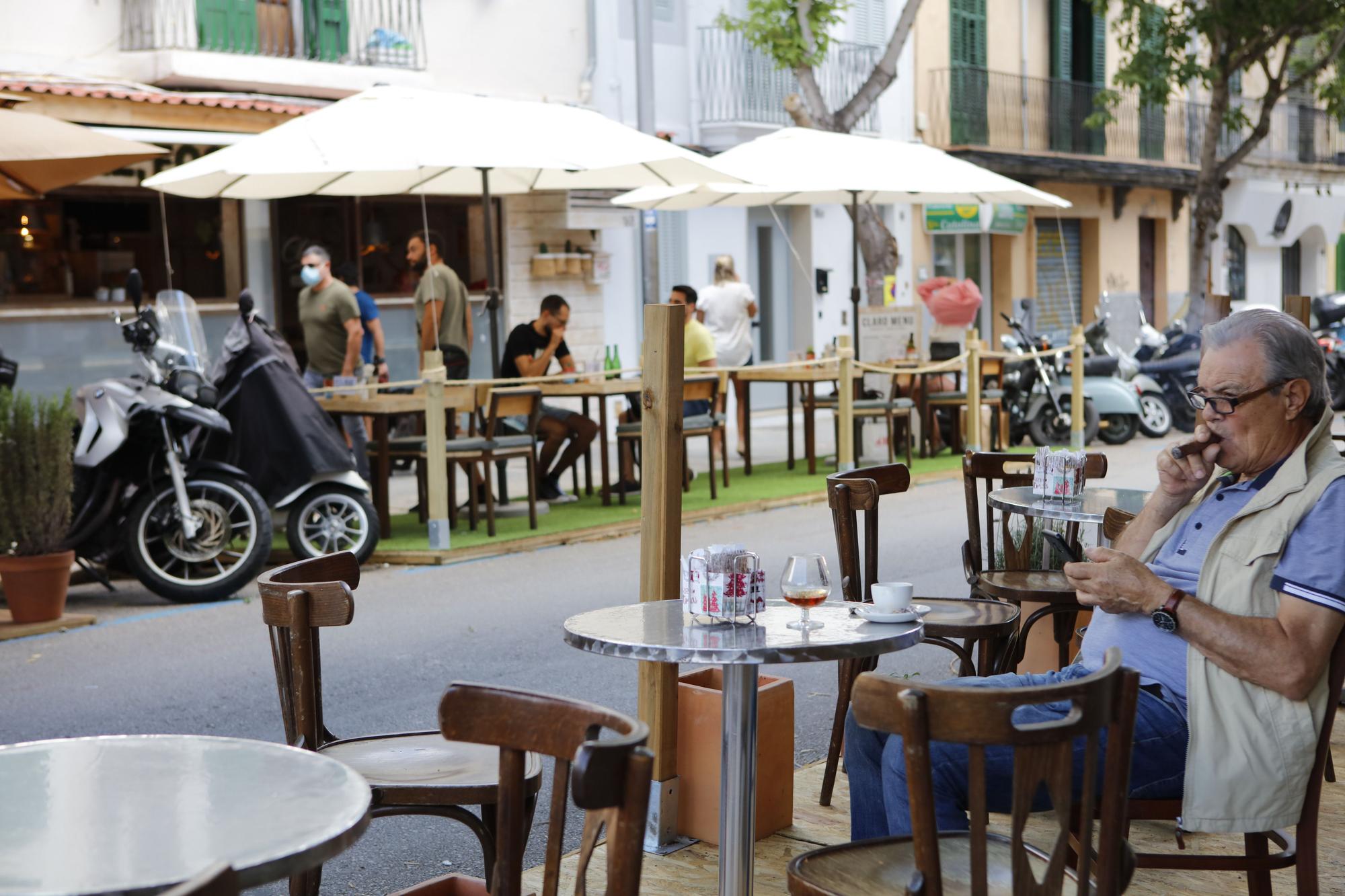 Erinnerung an die Corona-Terrassen in Palma