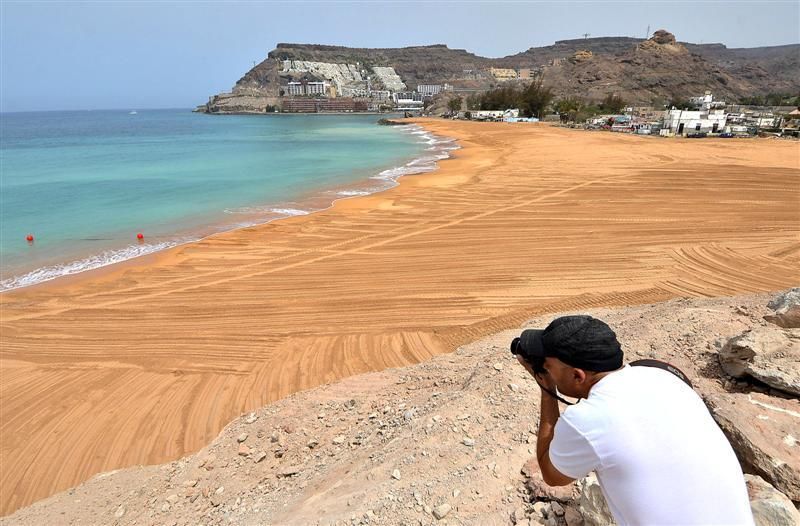 Visita de la Feht a la nueva Playa de Anfi Tauro