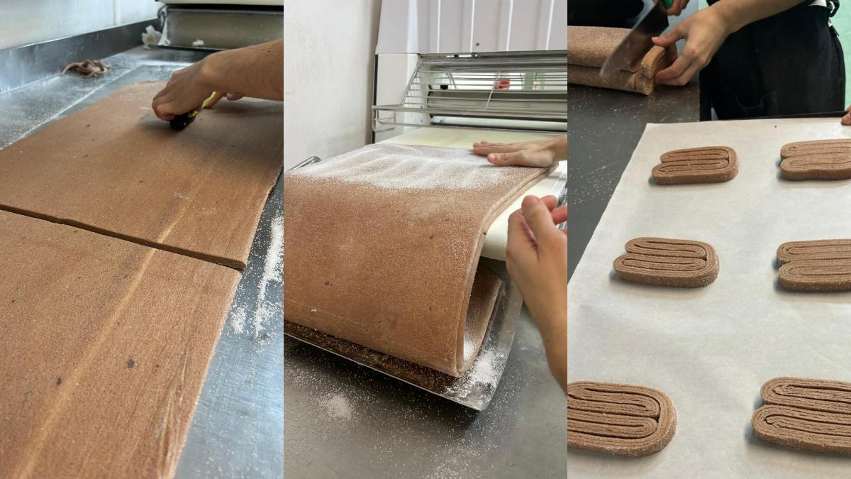 La palmera ibérica de chocolate que descoloca Madrid Fusión: hojaldre con manteca de cerdo.