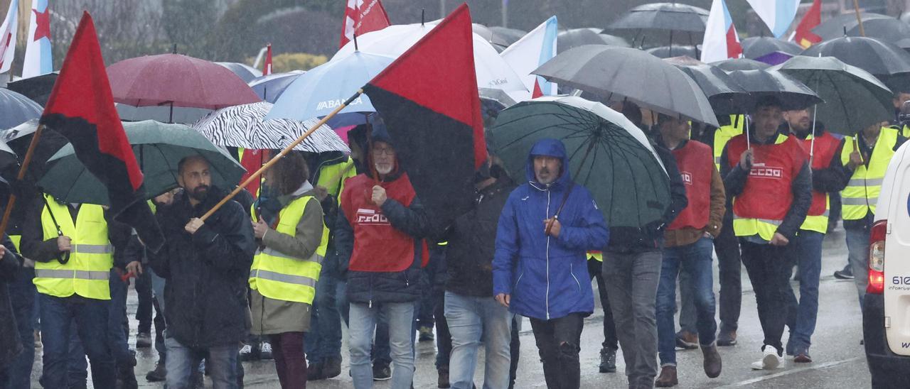 Manifestación llevada a cabo por los trabajadores de Ganomagoga, tras la declaración del concurso voluntario de acreedores.