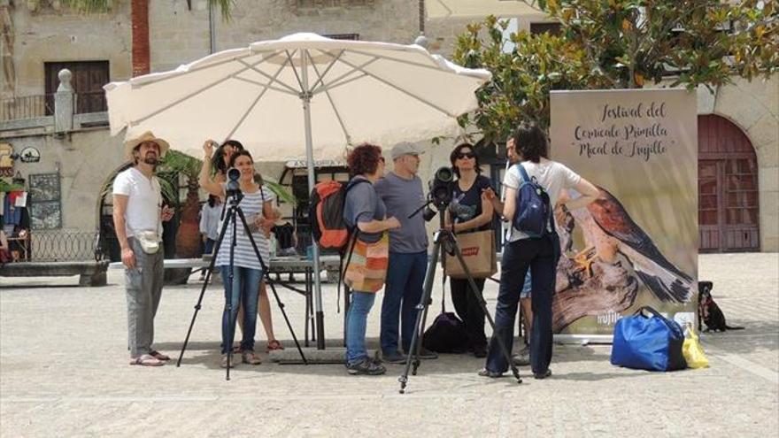 Un taller de fotografía de aves abre el festival del cernícalo