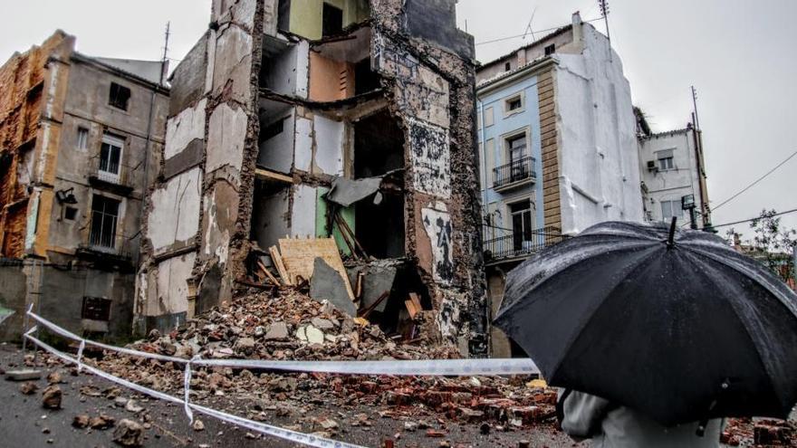 La casa de la calle Mayor cuyo hundimiento ha pasado a manos del Ministerio Fiscal.