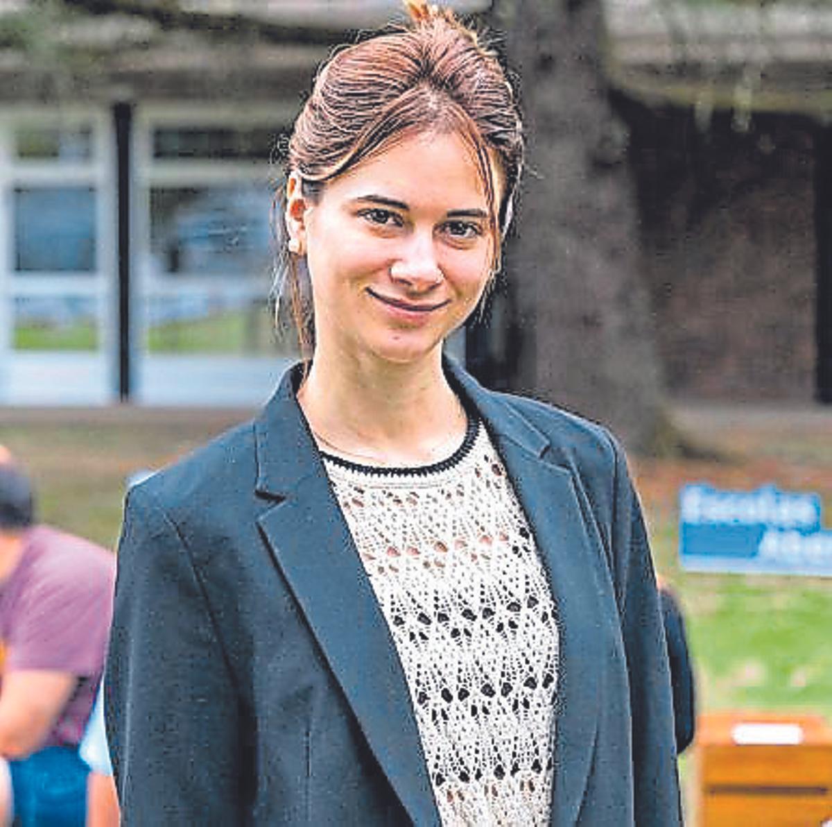Rocío Galleo, representante de la Sociedad Argentina de Unión de Residentes de Outes