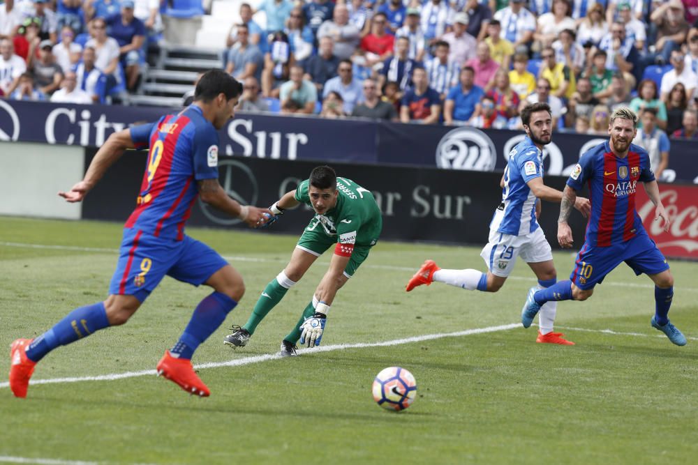 Imagen del partido disputado entre el Leganés y el Barcelona.