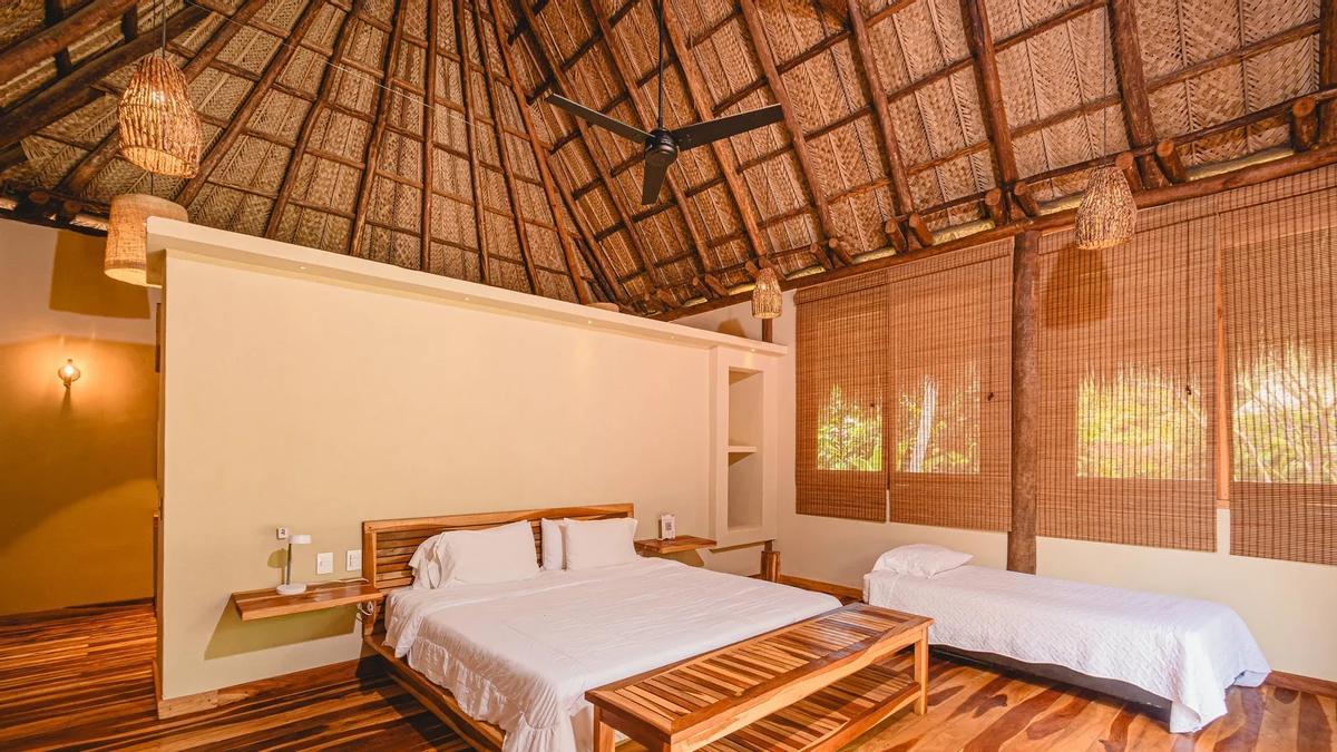 Las habitaciones en Senda Watapuy siguen las técnicas constructivas originales