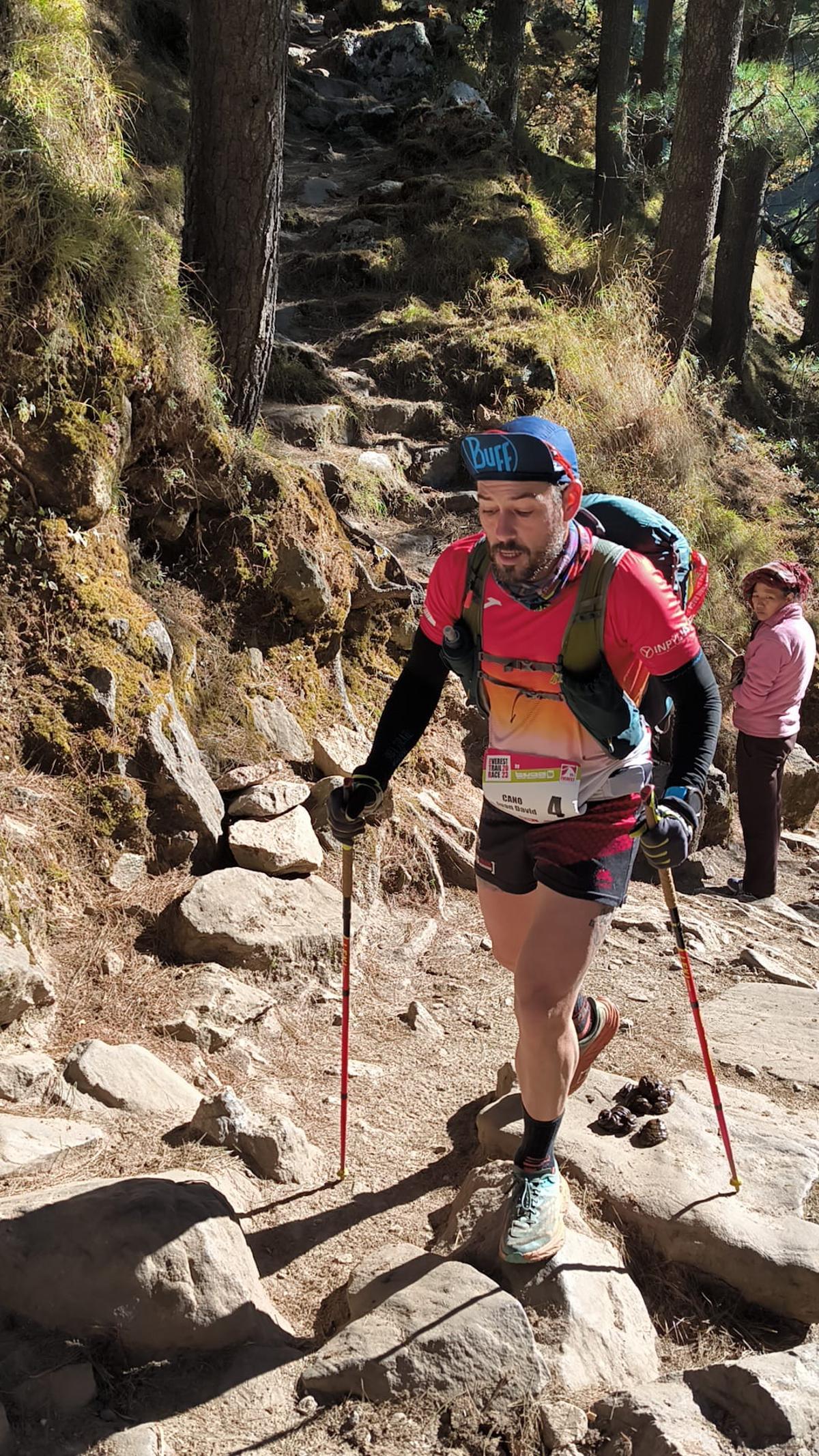 Juan David Cano Carrilo, en la Everest Trail Race