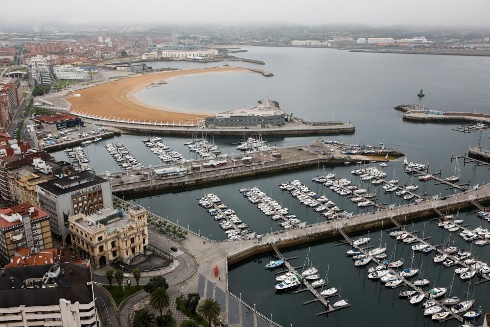 Gijón desde un dirigible