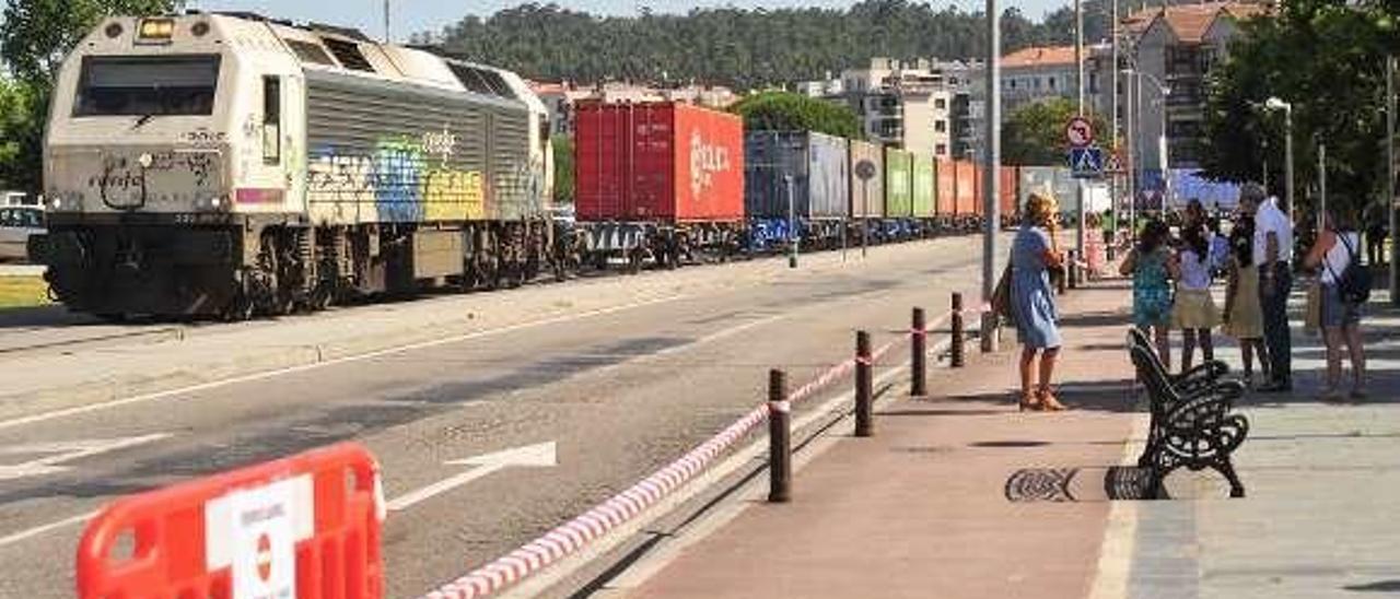 Una foto de archivo del tren portuario por Rivero de Aguilar. // I. Abella