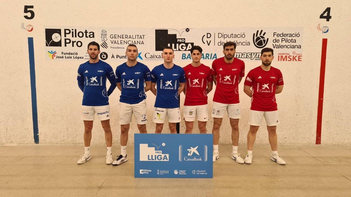 Els protagonistes de la semifinal de Bellreguard. De blau, els guanyadors