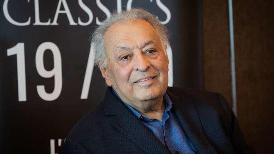 Zubin Mehta, ayer en Barcelona. // David Zorrakino