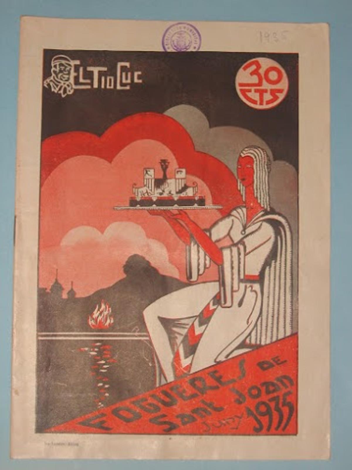 Especial de El Tio Cuc en 1935 con la grafía normativa de "Fogueres de Sant Joan".