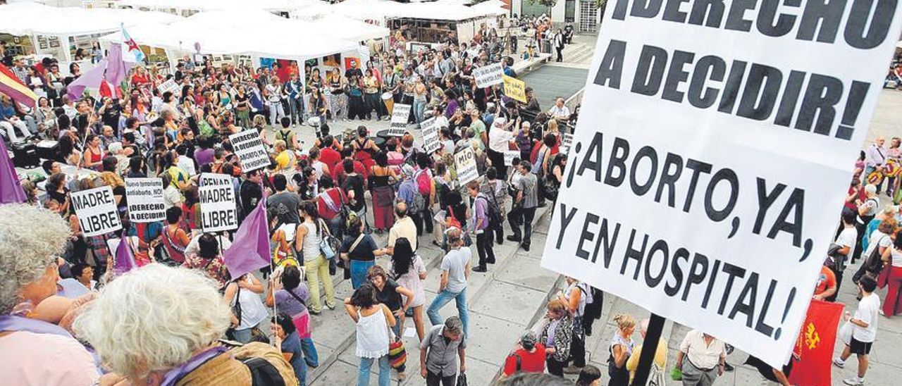 Imagen de archivo de una manifestación a favor del aborto libre.