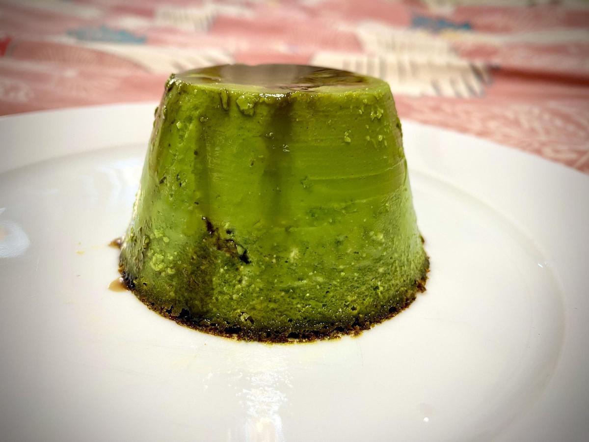 Flan de espinacas y queso de cabra