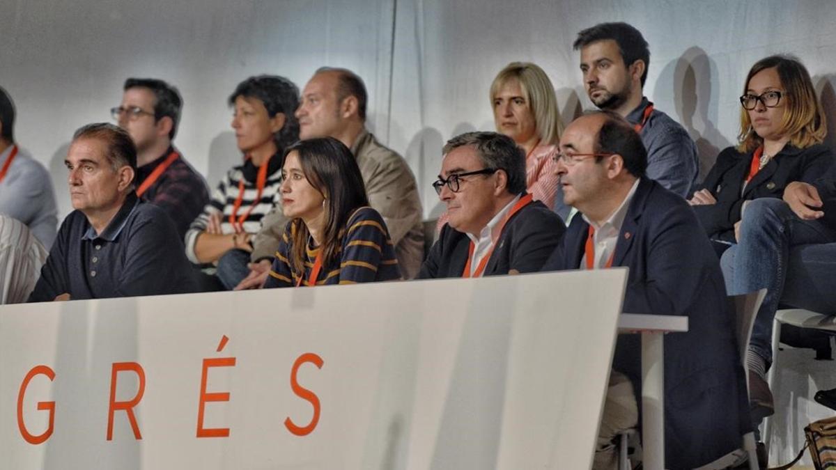 Una imagen del XIII congreso del PSC, este viernes, 4 de noviembre, en el Palau de Congressos de Barcelona.